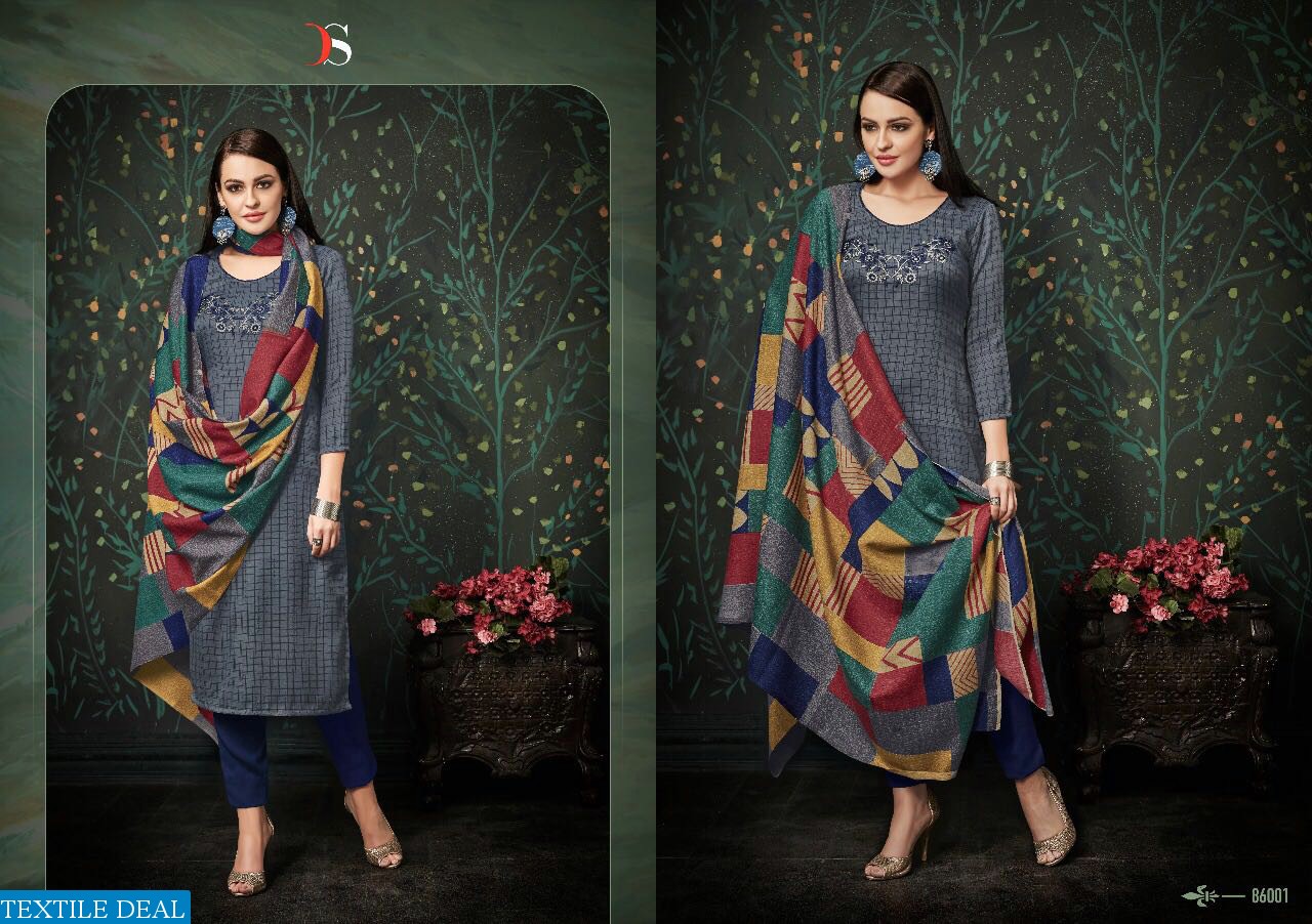 Fusion vol-2 Wholesale Winter pashmina Dress material